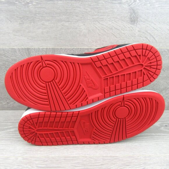 Air Jordan 1 Mid Alternate Bred Sneakers Men's Size 13 Black Red NEW - Picture 11 of 16